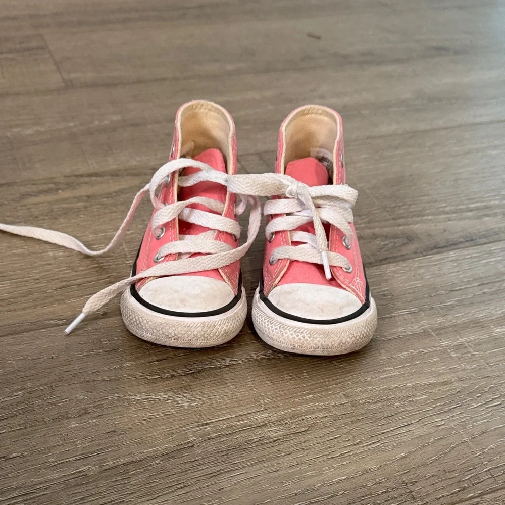 Converse Kids Pink High-Top Canvas Sneakers